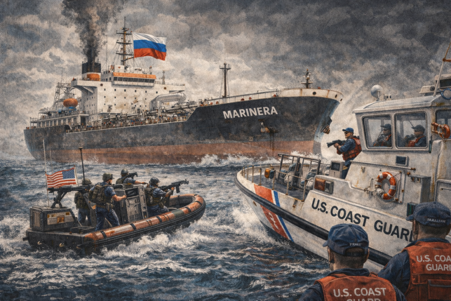 अमेरिकाद्वारा रुसियाको झण्डा भएको तेल ट्याङ्कर जफत